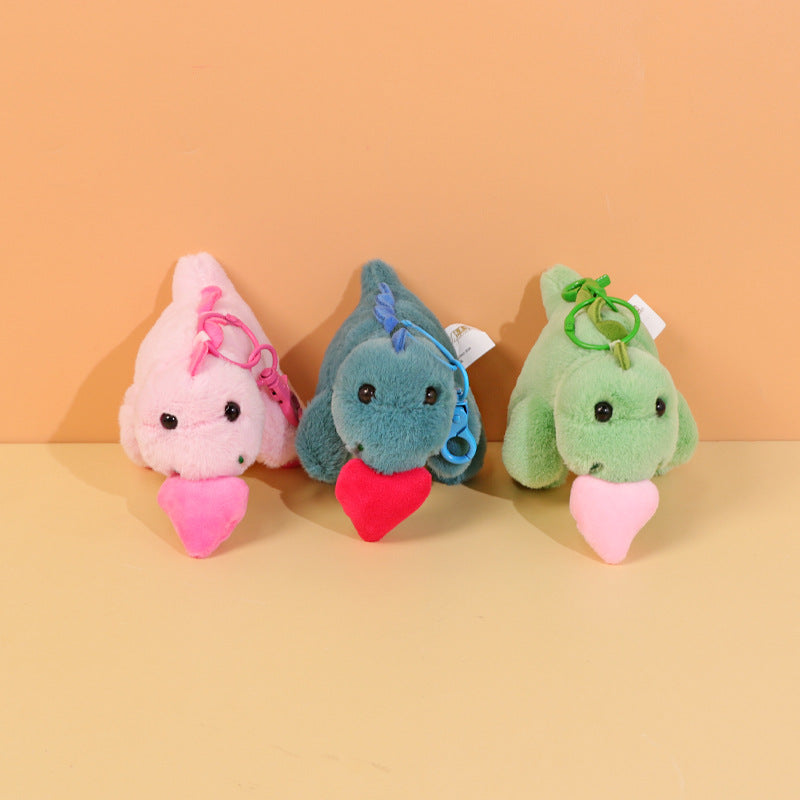 Wholesale Stretchable Love Dinosaur Plush Keychain